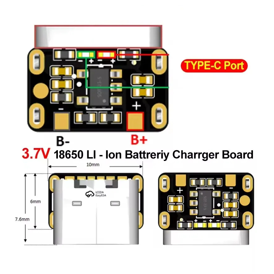 1-50PCS Type-C 18650 Lithium B - đánh giá và giá Power Banks