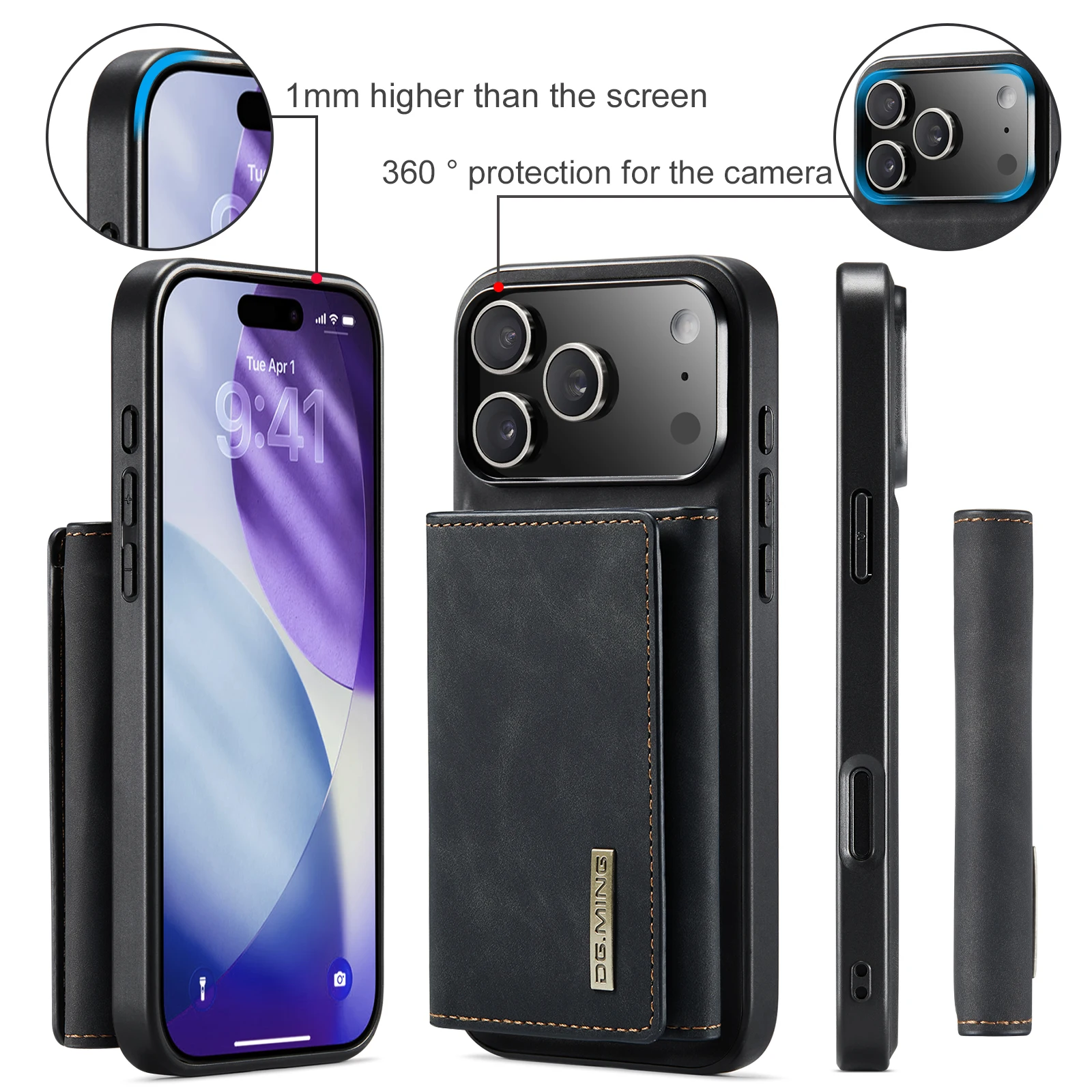 For New IPhone 17 Pro Max Air  - đánh giá và giá Leather Wallet Card Holder Phone Cover