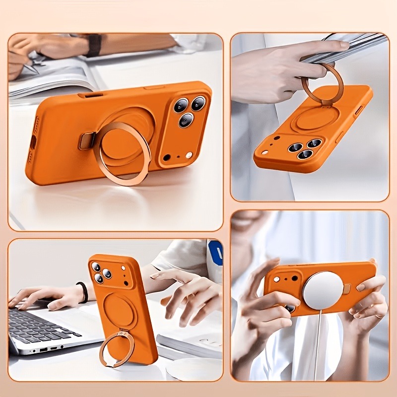 360 Magnetic Stand Liquid Sili - đánh giá và giá Liquid Silicone Magnetic Phone Case