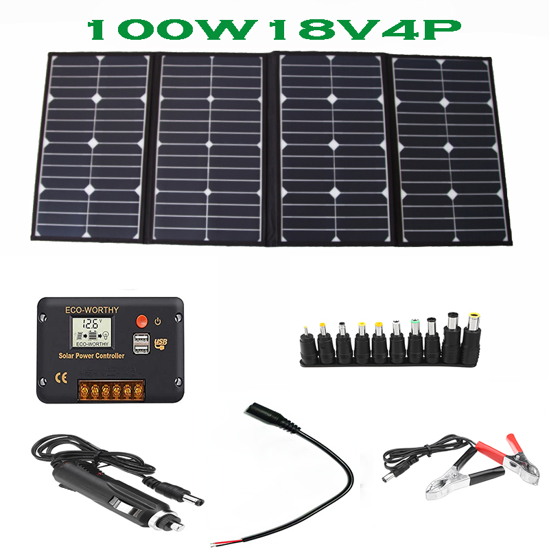 Portable 100 Watt Folding Sola - đánh giá và giá Chargers
